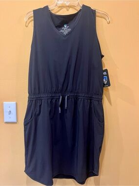 Kuhl Black Sleeveless Drawstring Jumpsuit Romper